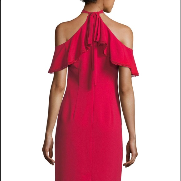 Shoshanna Size 8 New Red Stretch Crepe Dress - Picture 3 of 4